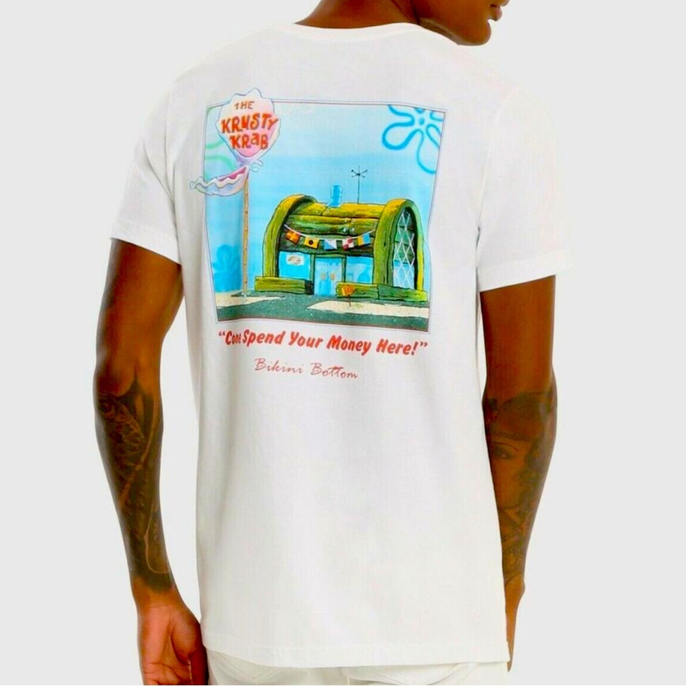 Spongebob Squarepants Mens Krusty Krab Bikini Bottom-Size S